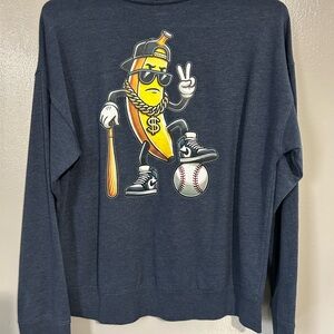 Banana Baseball Sweatshirt, Youth XXL